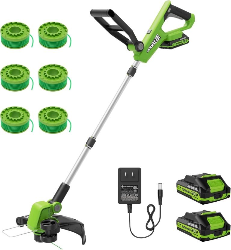 Cordless String Trimmer: Effortless VARSK 20V 2-in-1 Edger with Powerful Dual Battery 2 Cordless String Trimmer