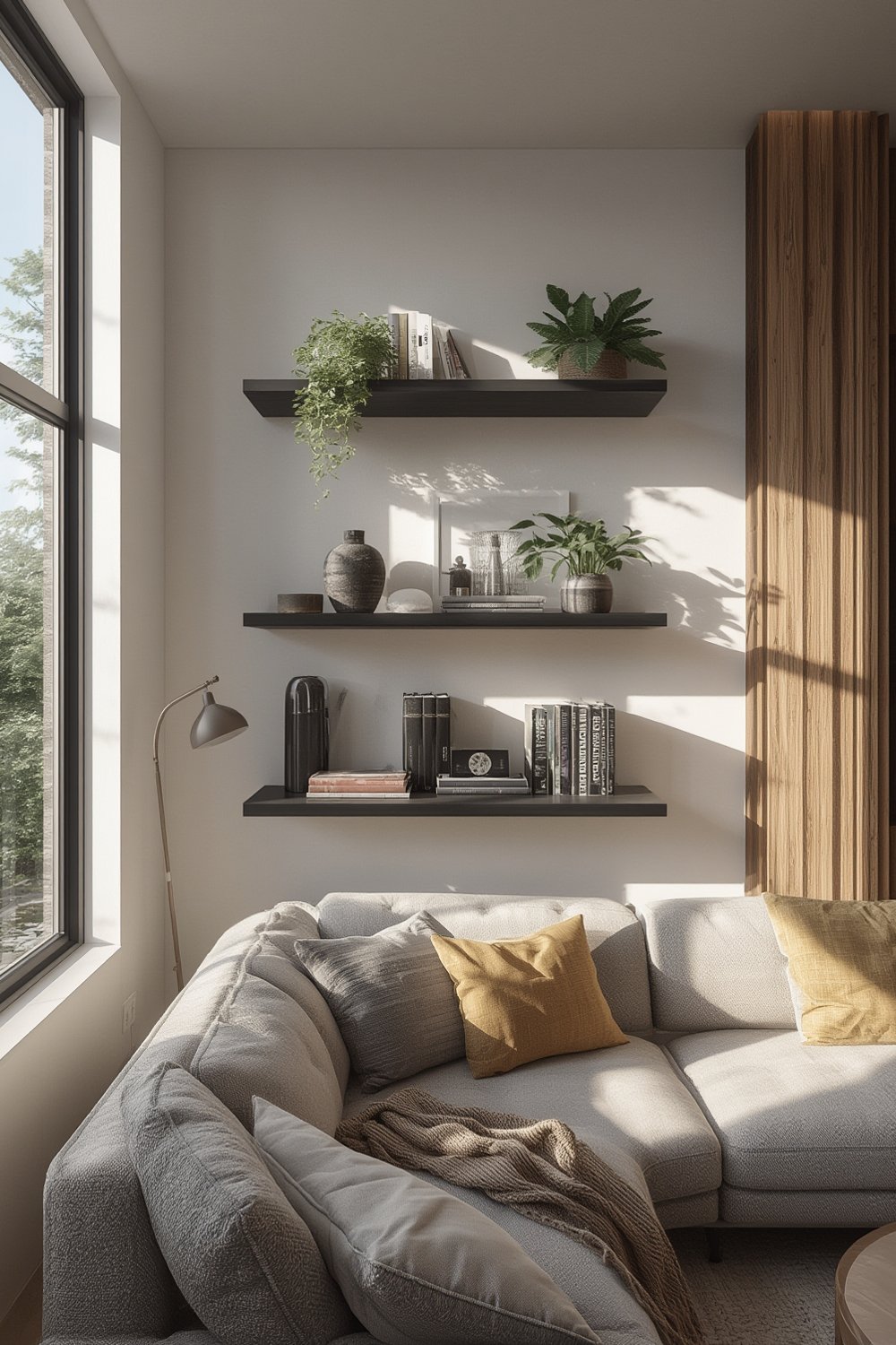 floating shelves product view