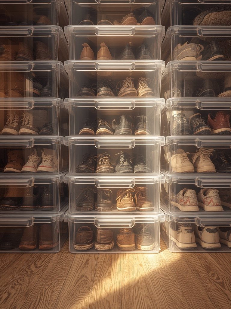 shoe organizer in action