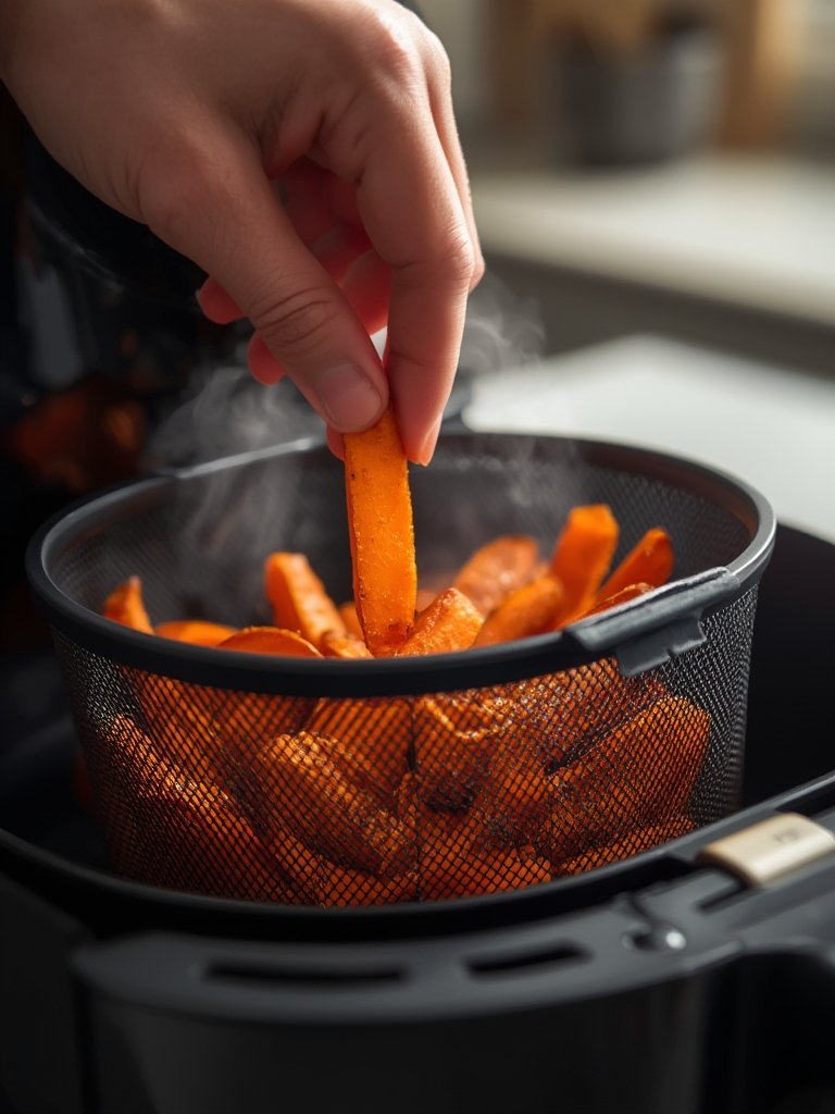 best air fryer basket 2026 - In Use