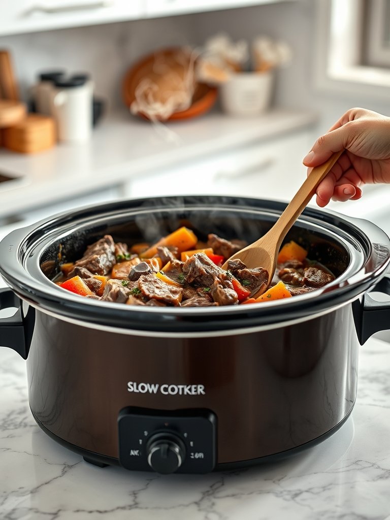 best slow cooker for big batches - In Use